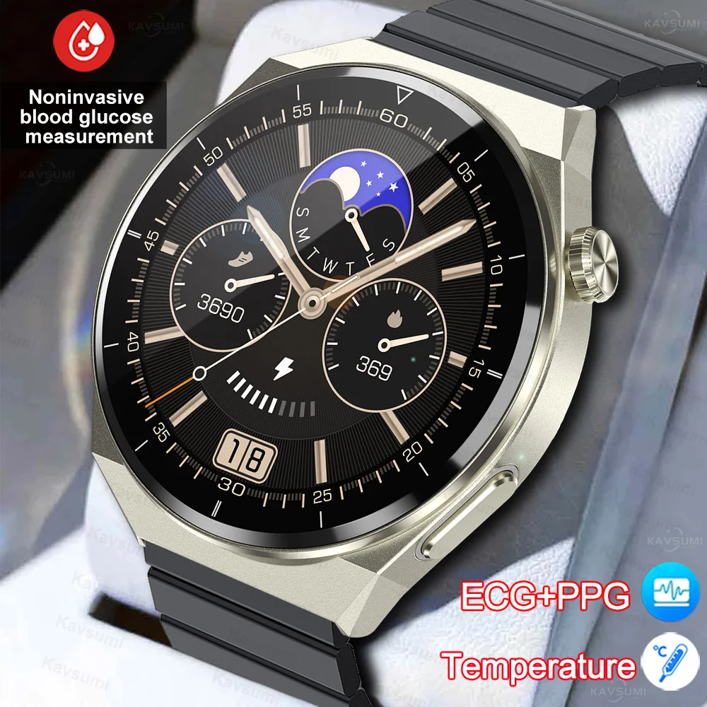 

SmartWatch Men Health Watch Blood Pressure Heart Rate Blood Sugar Measure IP68 Waterproof Temperature Sports Fitness Smartwatch