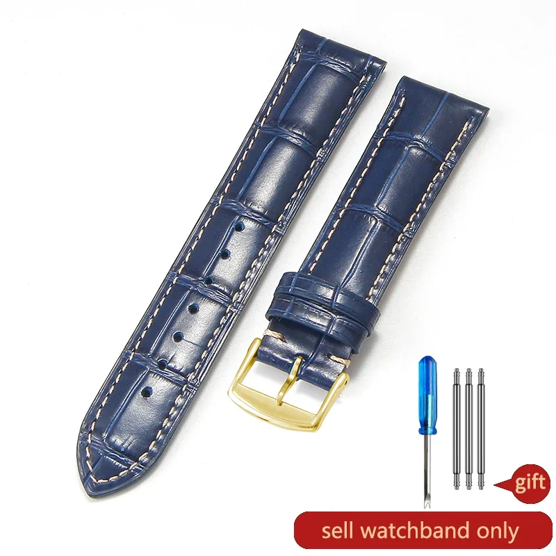 Premium Genuine Leather Watch Strap with Moonphase and Development Clasp – Soft Texture, Multiple Sizes Available