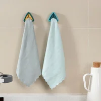 Towel Storage Rack Laundry Cloth Rag Hook Non-perforated Storage Rack Clip Sucker Wall Bathroom Kitchen Accessories 5