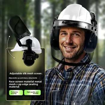 Elmetto protettivo Casco di sicurezza multifunzionale Maglia d'acciaio Protezione per il viso Tosaerba Equipaggiamento protettivo Casco forestale CE