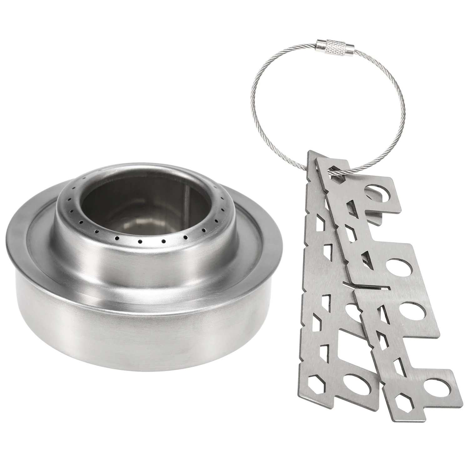 LIXADA Alcohol Stove with Cover/Cross Stand Ultralight Small Stainless Steel Stoves Outdoors for Camping Hiking Backpacking