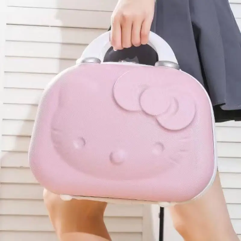 Nový hellokittys kosmetický pouzdro děvče student 12 palce kufr anime kawaii sanrios přenosné cestovní společnice dar skříňka dar