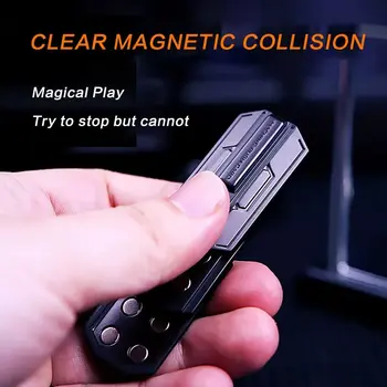 Magnetic Push Slider Fidget Toy – 3-Stage Metal EDC Spinner for Stress & Anxiety Relief 1