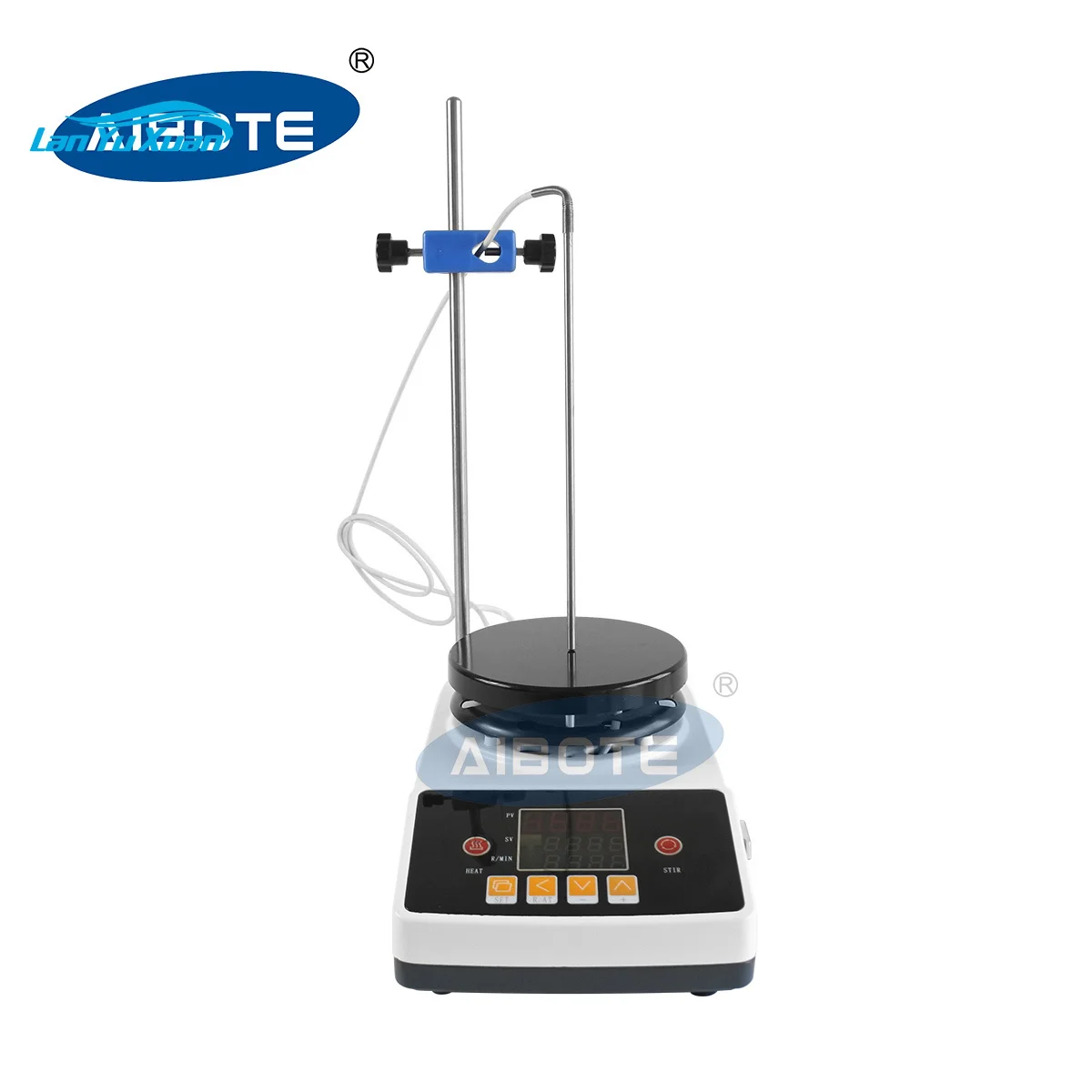 Laboratory digital display multiple position magnetic stirrer hot plate