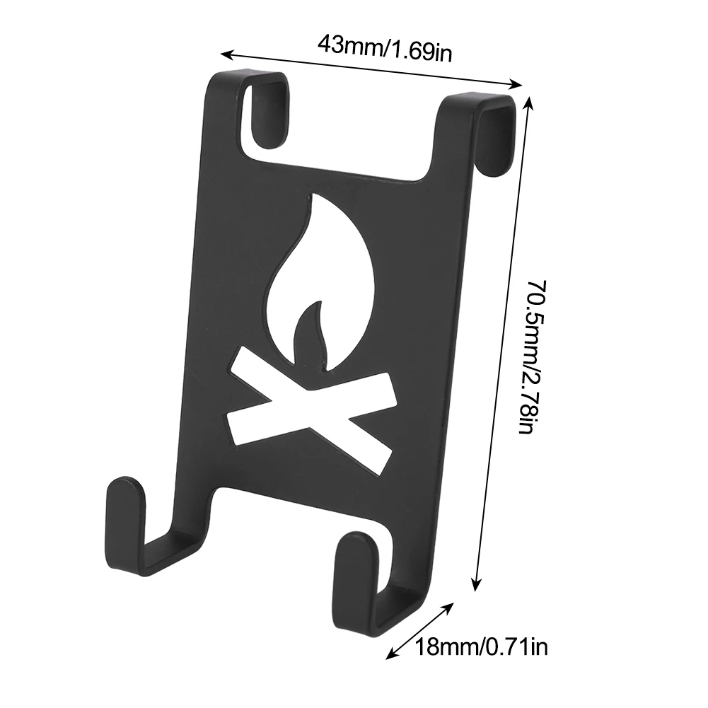 Flat Burner Extension Holder Stainless Steel Gas Canister Hanging Hook Portable Butane Gas Tank Hanger Clip for Outdoor Camping