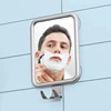 Bathroom Anti-fog Mirror Powerful Suction Cup Bath Shower Mirrors Wall Mounted Make Up Man Shaving Mirror With Shaver Holder 4