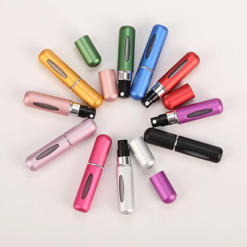 5ml 8ml Portable Mini Refillable Perfume Bottle With Spray Scent Pump Empty Cosmetic Containers Atomizer Bottle For Travel Tool 5