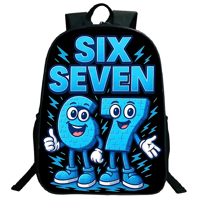 Steal A Brainrot 67 Six Seven Zaino per bambini, zaino da viaggio per studenti, per ragazzi e ragazze, con design divertente, borse da scuola leggere - immagine 2