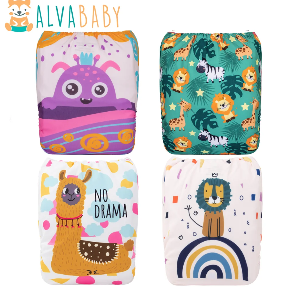 Cloth Diapers Cloth Diaper Insert U Pick ALVABABY Baby Cloth Diaper Easy to Use Reusable with Microfiber Insert