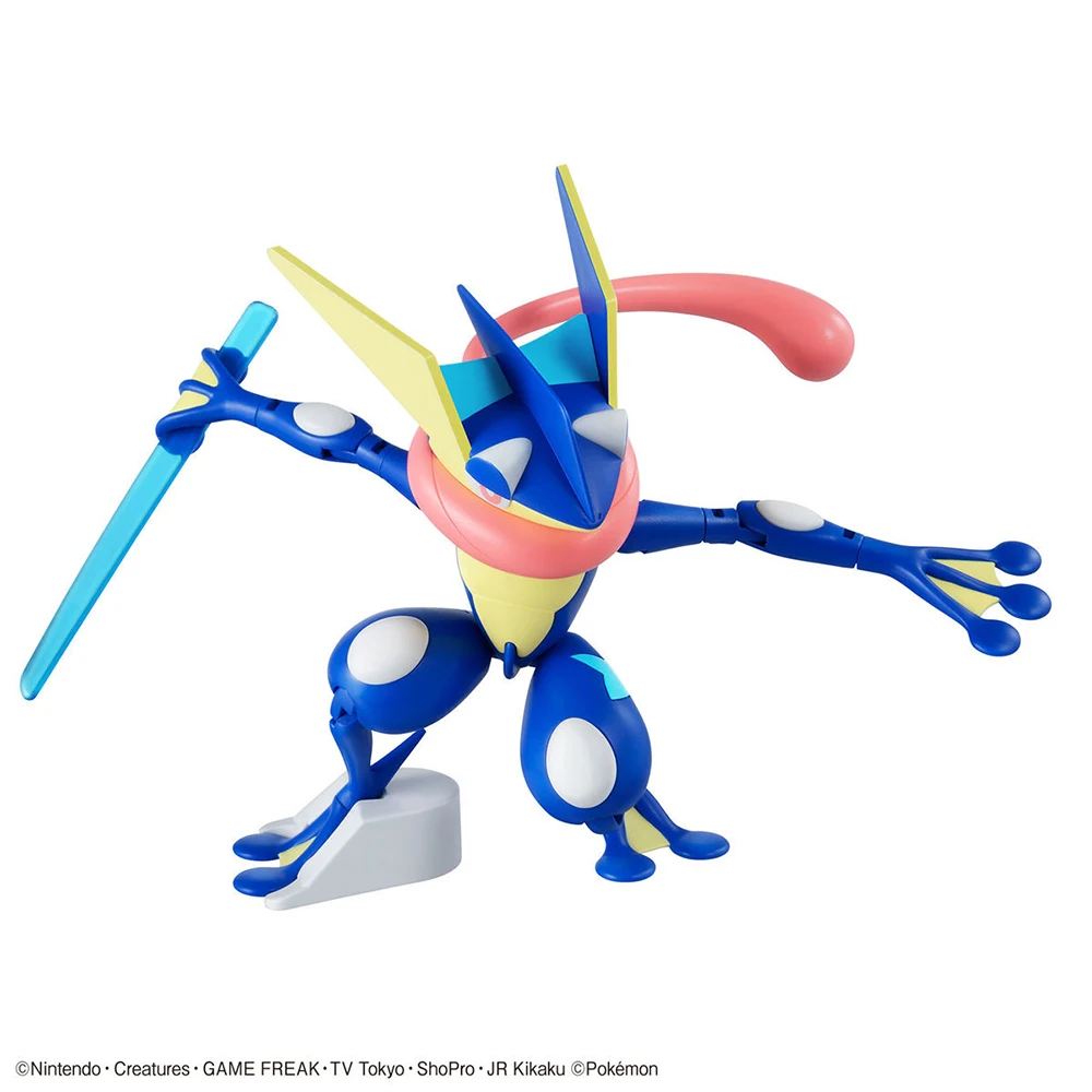 Фото В наличии Оригинальные игрушки Bandai Pokemon plmo Greninja, аниме игрушки, подарки, коллекционные сборные фигурки для фанатов детей №4
