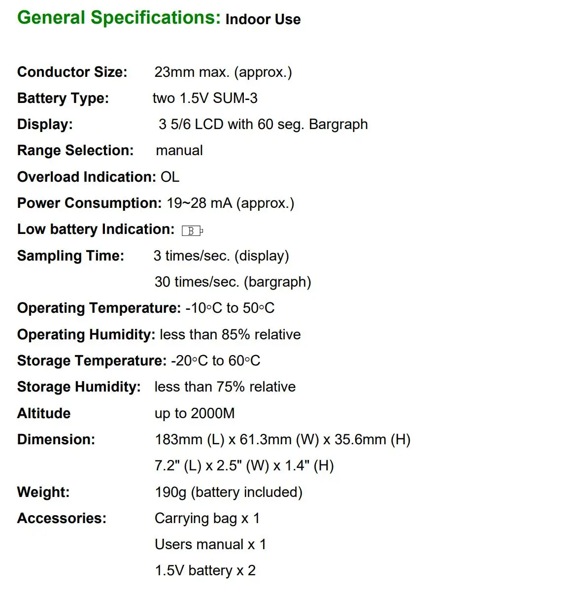 CM-07+ AC/DC Clamp Meter (True RMS) 600A