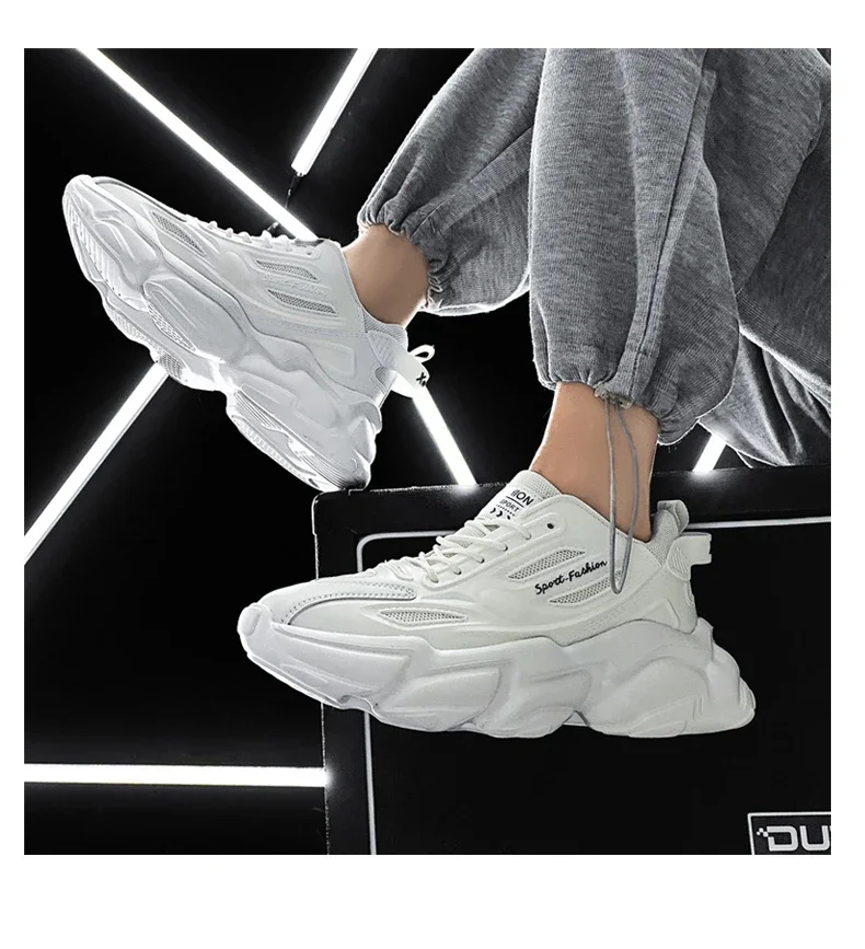 Description Picture 3 of itemOriginal Men's Sports Shoe Trend Designer Men's Shoes Thick Soled Lace Up Board Shoes Original Brand Tennis Fast Running Shoes