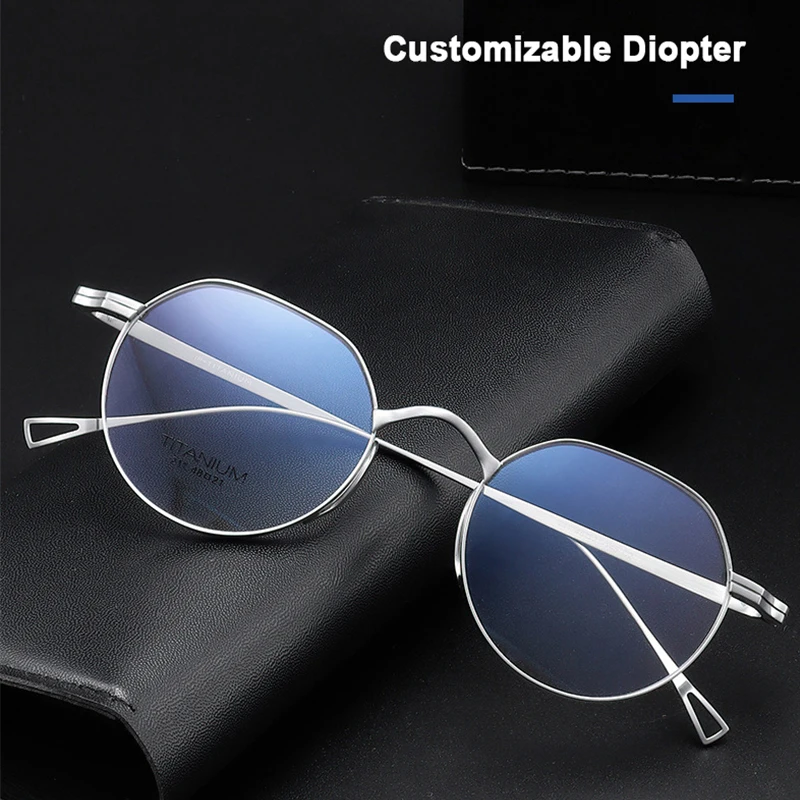 Japanese Brand Designer KMN9916 Pure Titanium Glasses Men Retro