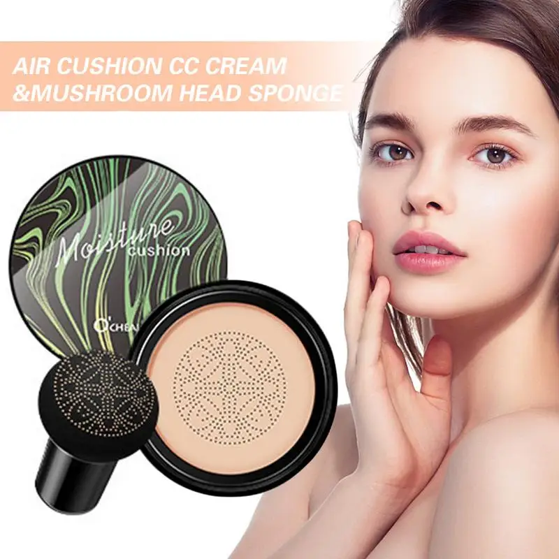 BB Air Cushion Foundation Mushroom Head CC Cream Concealer Whitening Makeup Cosmetics Waterproof Brighten Face Base Tone 6