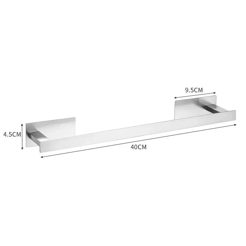 Matte Black Bathroom Accessory Set with Wall Shelf, Towel Rack, and Robe Hook
