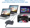 MZX USB Switch Selector KVM Switcher 3.0 Hub 3 0 KM 4 Computer Host Share 4 USB Devices for Keyboard Mouse Printer KVM Switch 3