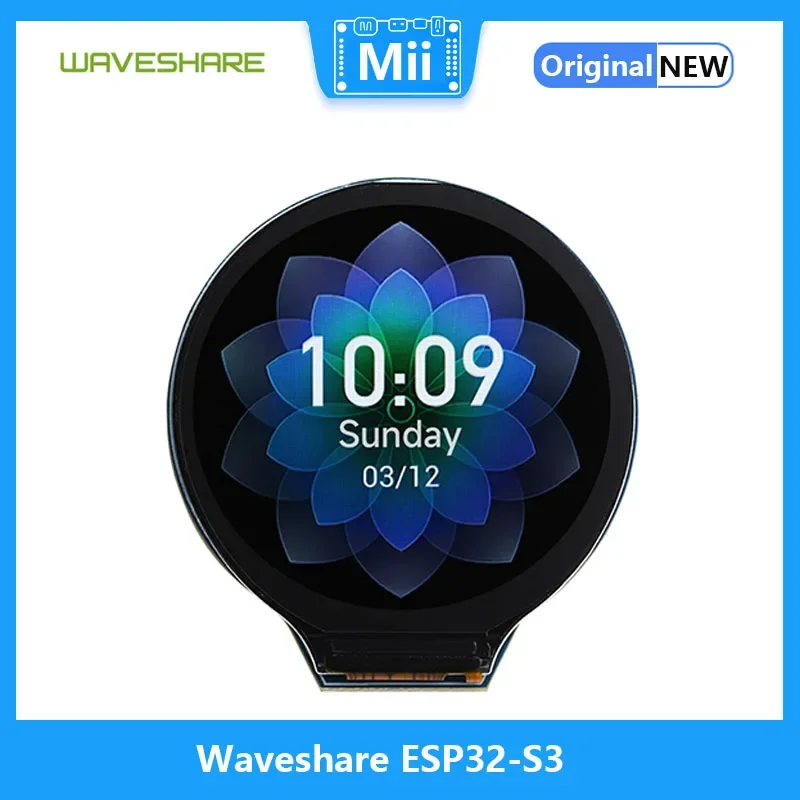 

Плата разработки Waveshare ESP32-S3, 32-разрядный двухъядерный процессор LX7, интегрирует чип драйвера дисплея GC9A01, 3,5-дюймовый IPS ЖК-дисплей