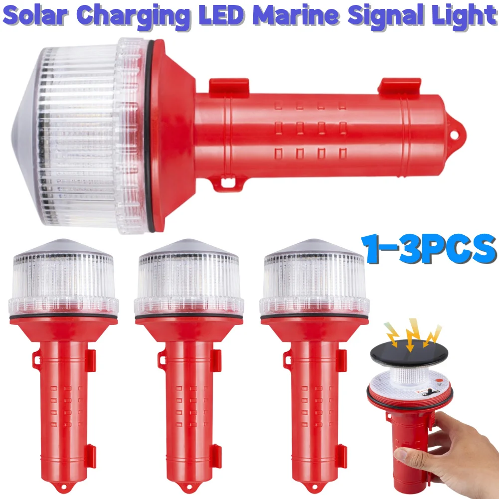 Solar Charging LED Longshot Warning Light 2KM Visual Distance Portable Flashlight Multifunctional Signal Light for Boats Anchors