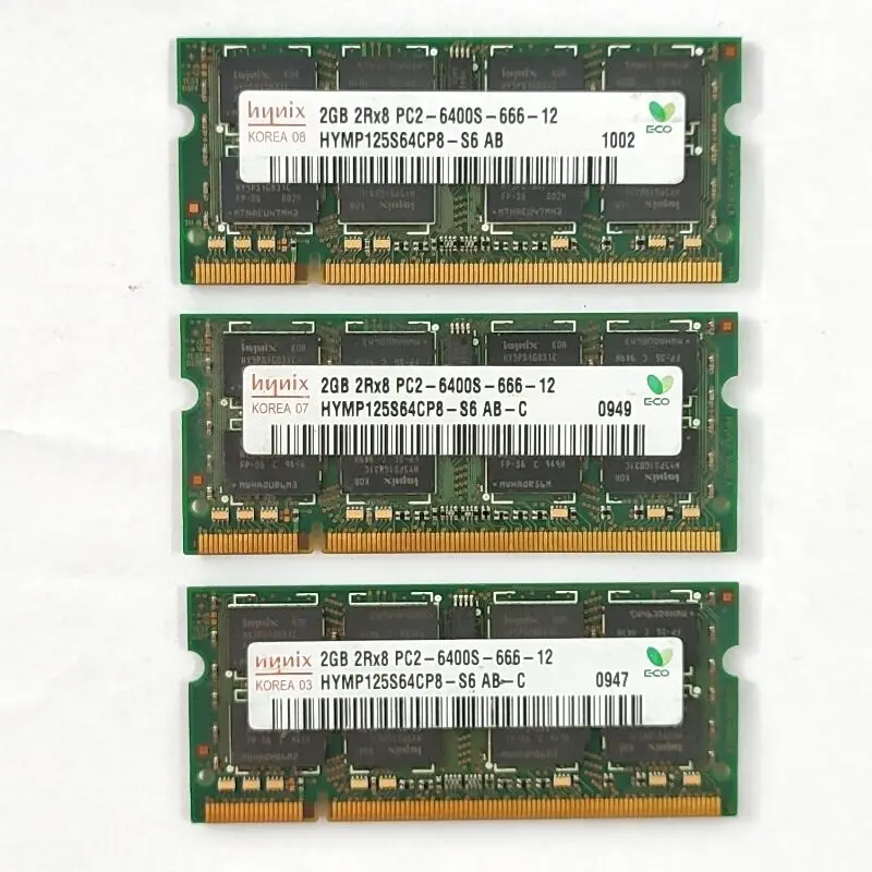 DDR2 RAMS 2GB 800MHz Laptop Memory DDR2 2GB 2RX8 PC2-6400s-666-12
