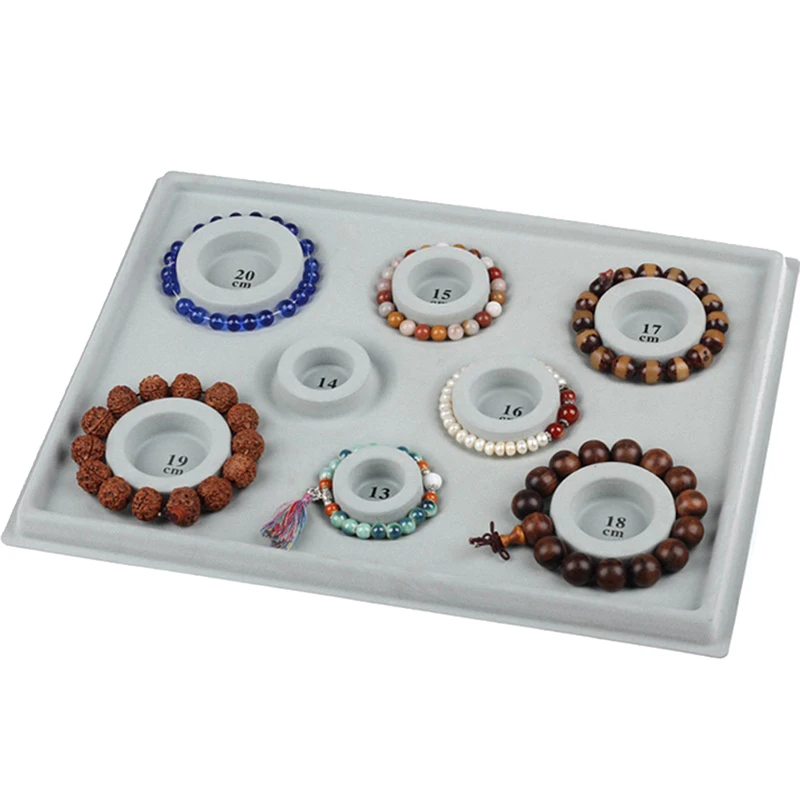 Gray Flocked Bead Board Bracelet Beading Organizer Jewelry Making Tray  WorkBenches Size Measuring Plate Craft Tool Accessories Ships From: China,  Color: 4