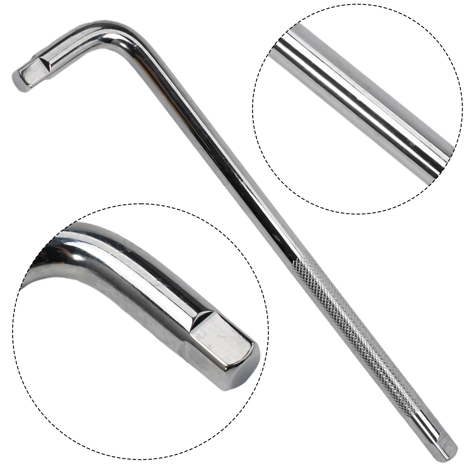 Description Picture 4 of item1pc Extension L-Type Shaped Double End NonSlip Socket Bent Bar 1/2 1/4 3/8 Wrench Bent Bar L-Handle Sockets Wrench Hand Tool