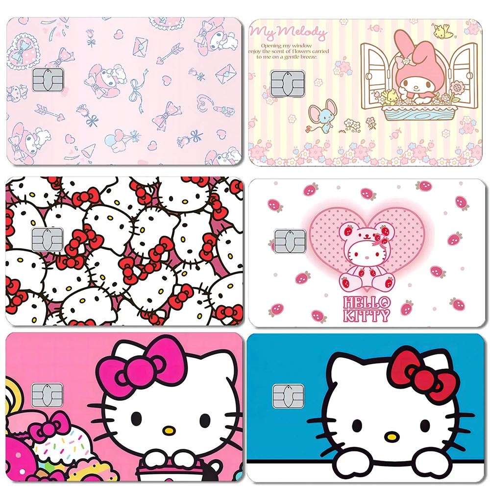 Sanrio Hello Kitty My Melody Poker Sticker Film Tape Skin for Credit ...