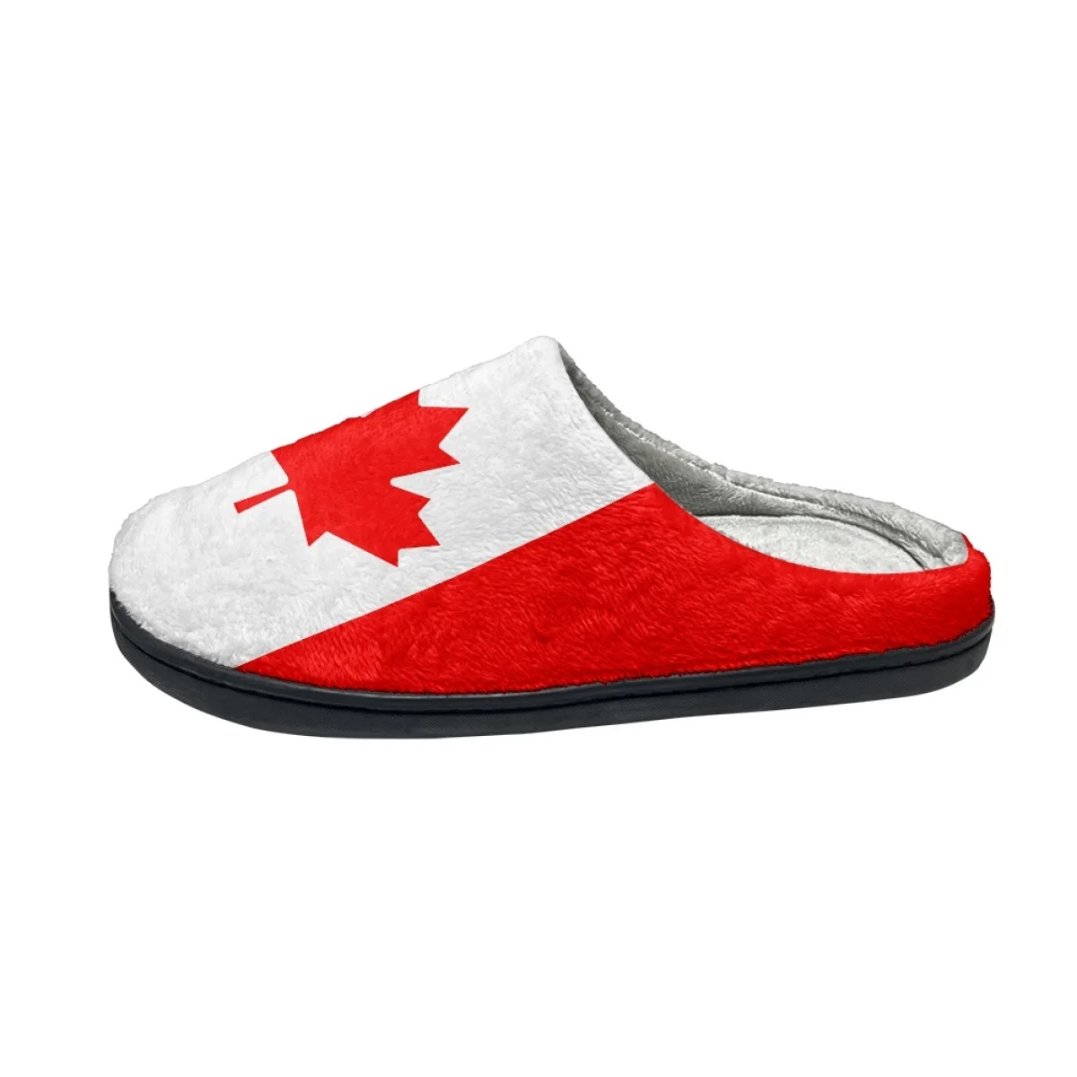Flag of Canada Design Women Casual Home Slippers House Bedroom Comfortable Slippers Autumn Warm Cotton Slippers Print On Demand