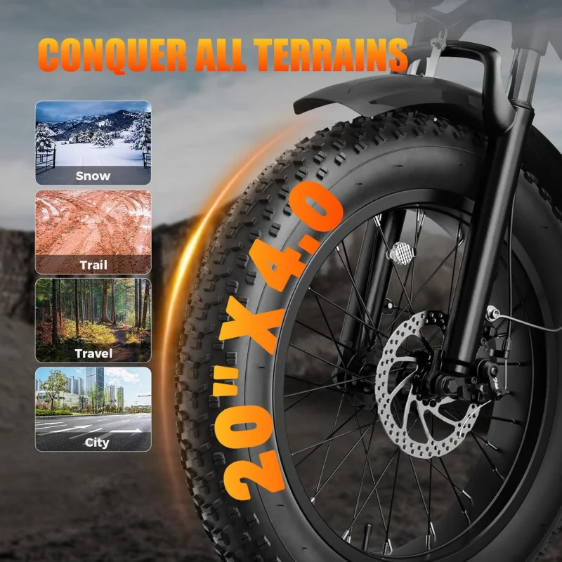 [Exclusive link]AQJasion RetroVolt Electric Bike for Adults With Front Basket