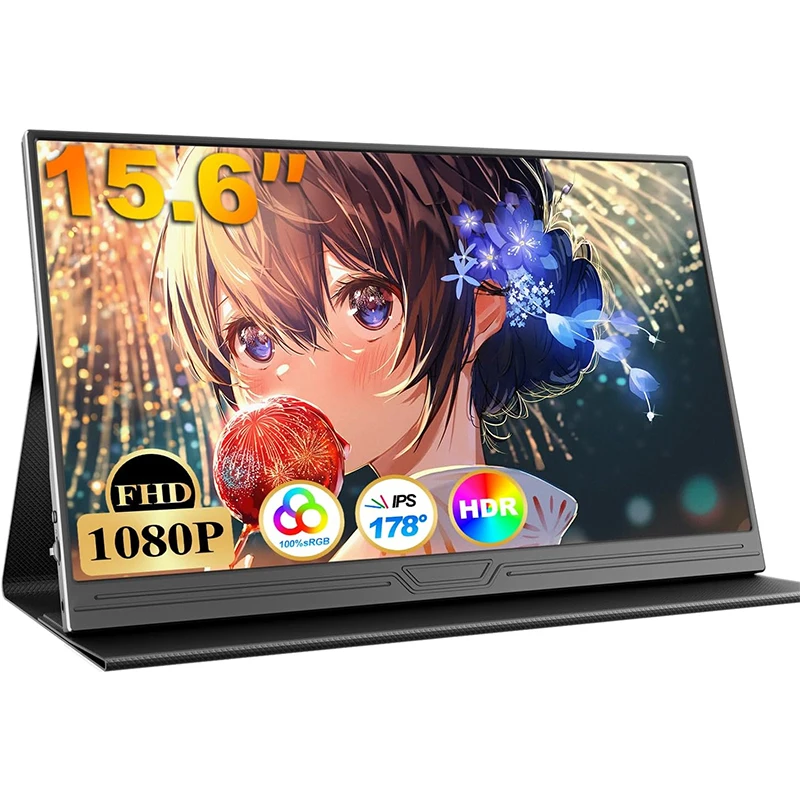 Bnztruk 11,6 inch draagbare touchscreen-monitor, kleine externe monitor, FHD 1366 x 768 IPS-scherm, display met USB type C HDMI voor Raspberry Pi laptop, Mac PS4 Xbox computer, PC 16:9