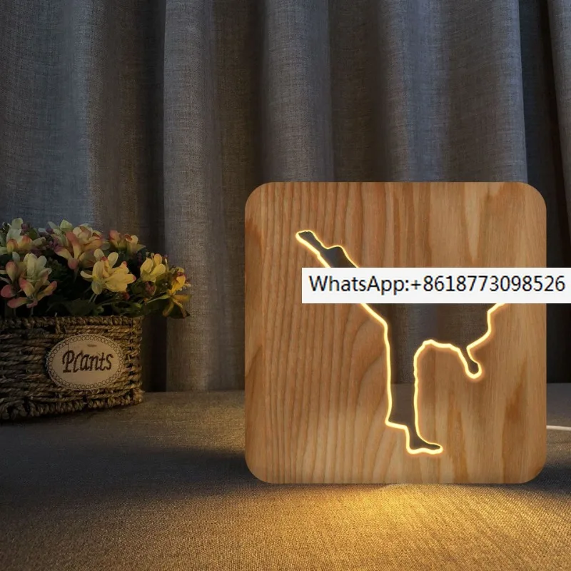 sports-taekwondo-wooden-table-lamp-creative-wooden-lamp-fs-t2382w