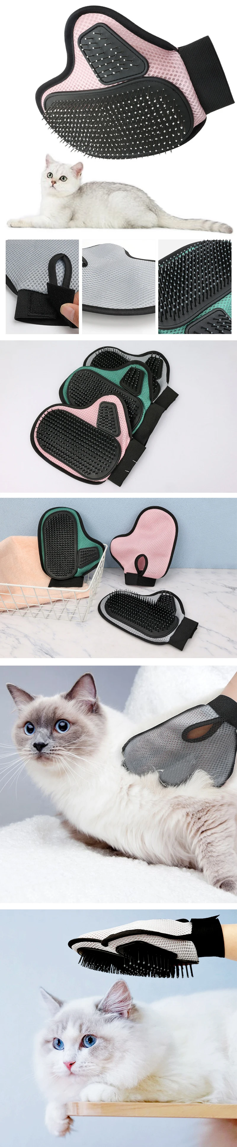 Pet bath massage jerking cat gloves Cat Dog Massage Bathing Cleaning Grooming Supplies - PeticaDeals