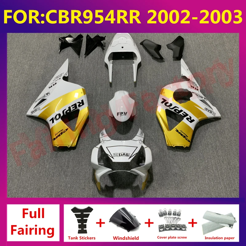 

Fit For CBR900RR 954 fairings kit ABS 02 03 2002 2003 CBR954 cbr 954 cbr954rr Plastic full bodywork Fairing kit zxmt set repsol