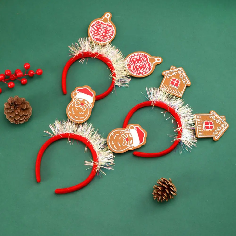 Adult Child Christmas Headband Festive Christmas Headbands for Women Men Kids Reindeer Snowman Xmas House Headwear Cute Holiday