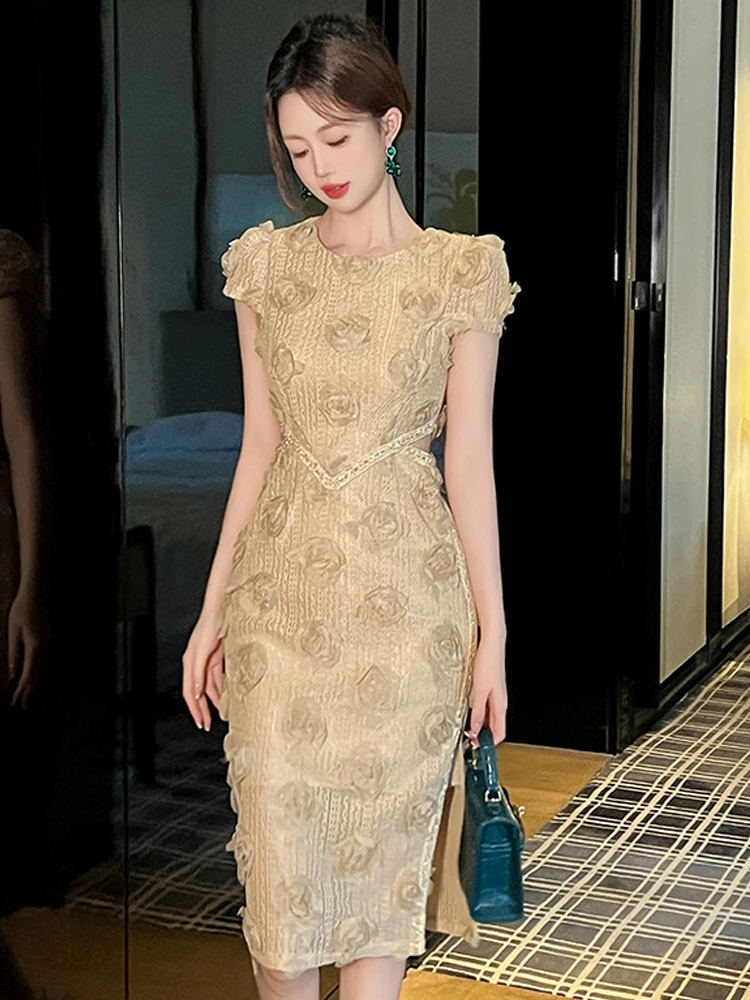 slim fit dress slacks Sophisticated Lace A-Line Cocktail Dress Mac Duggal 68012 – Mydressline main image 0
