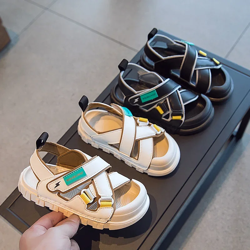 Sandalias boys fashion sandals summer breathable beach shoes non-slip soft sole sport flat baby toddler sandals kids casual shoe baby shoes kids shoes children sandals kids sandals beach shoes