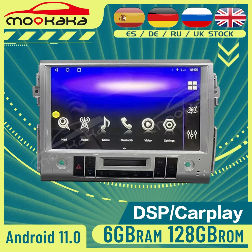 

For Toyota FJ 2007-2020 13.3Inch 6+128G Android11 Video Auto Radio Wireless Carplay GPS Navi Car DSP Multimedia Player Head Unit