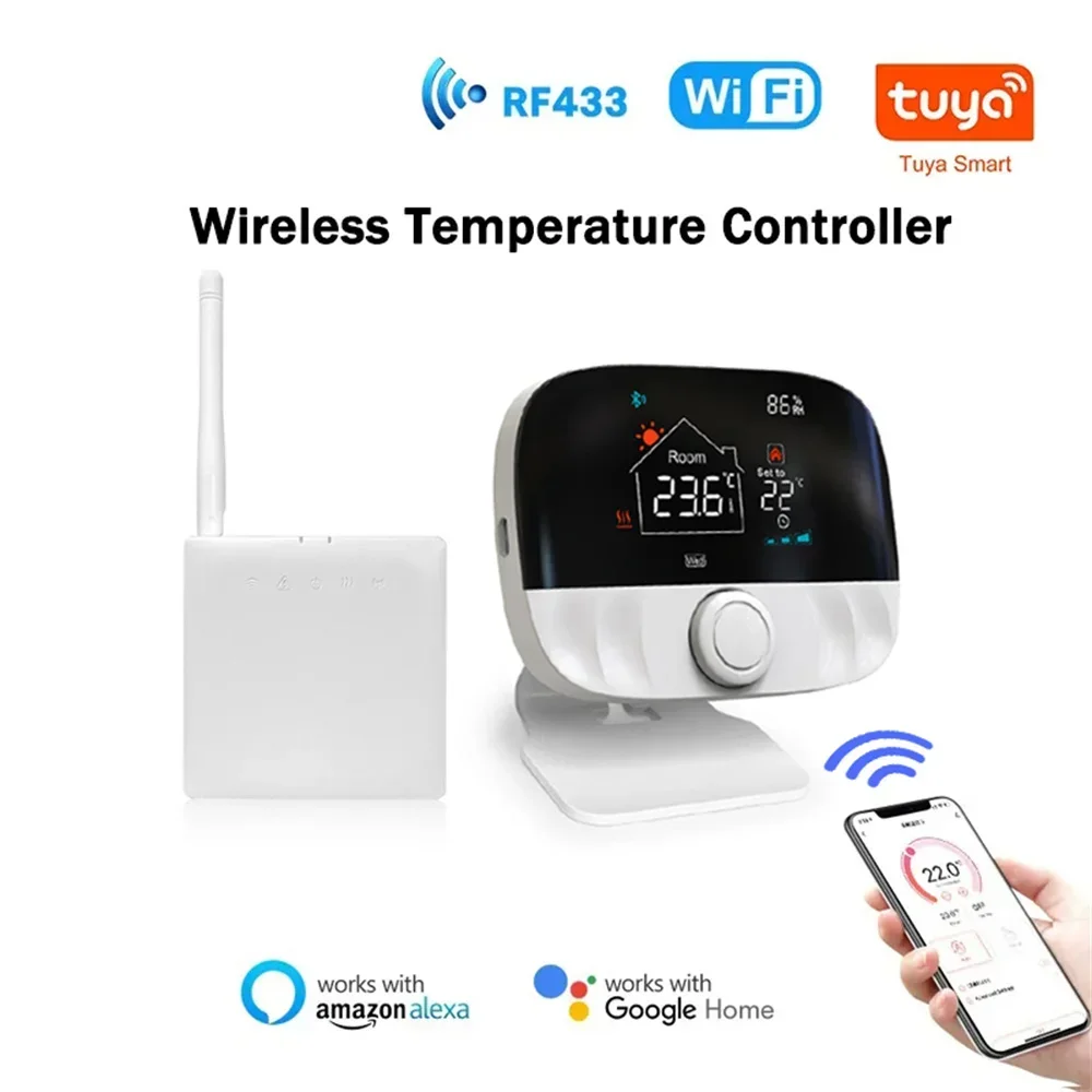 

Термостат умный беспроводной программируемый с поддержкой Wi-Fi и голосовым приводом