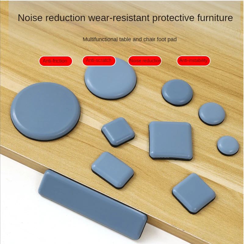 Self-adhesive Furniture Slider Pads Teflon Table and Chair Leg Anti-scratch Pads Hardwood Furniture Mobile Skid Pad 1 Set