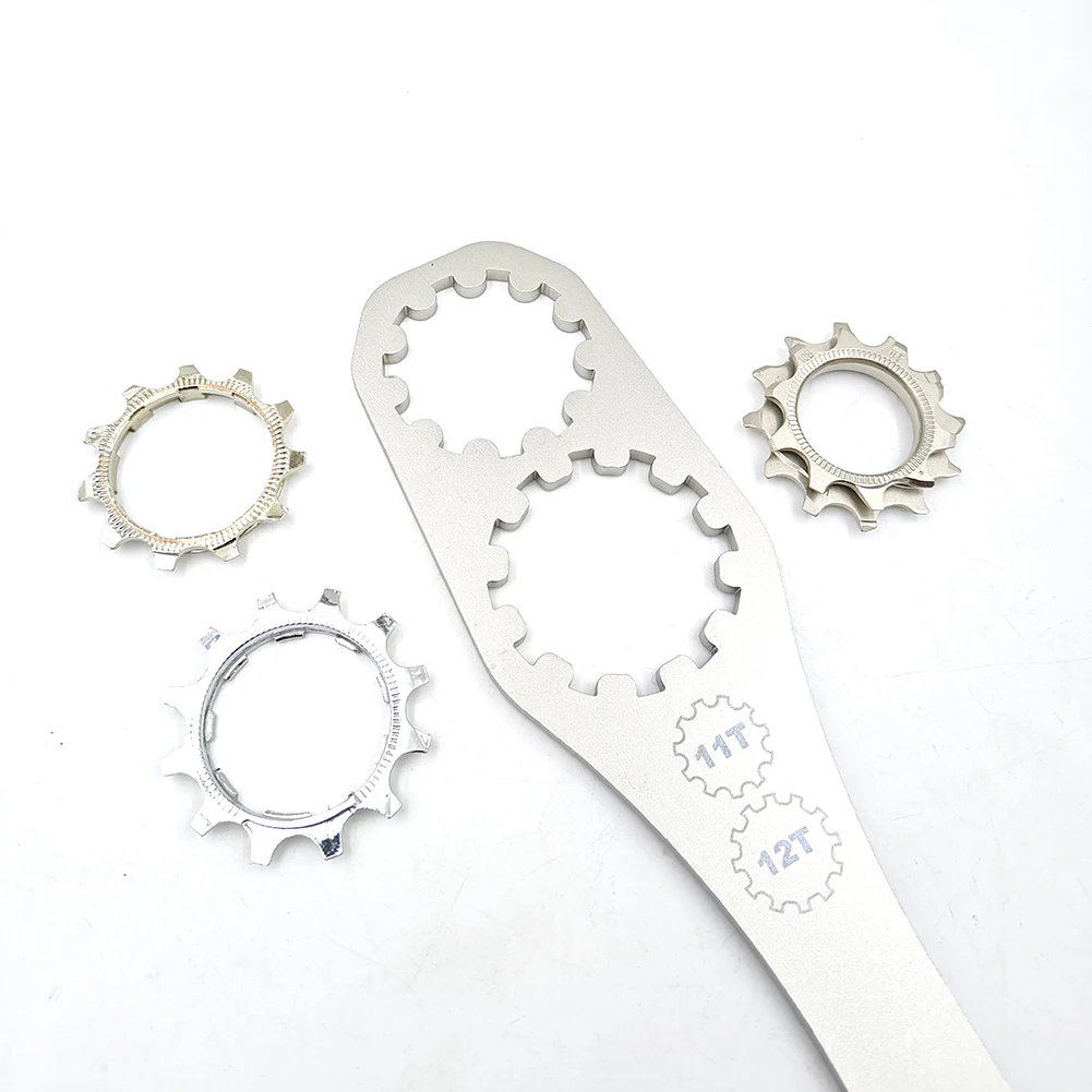 Bicycle Cassette Flywheel Removal Tool Stainless Steel Flywheel Fixed Wrench 11T/12T Bicycle Wrench Bike Accessories