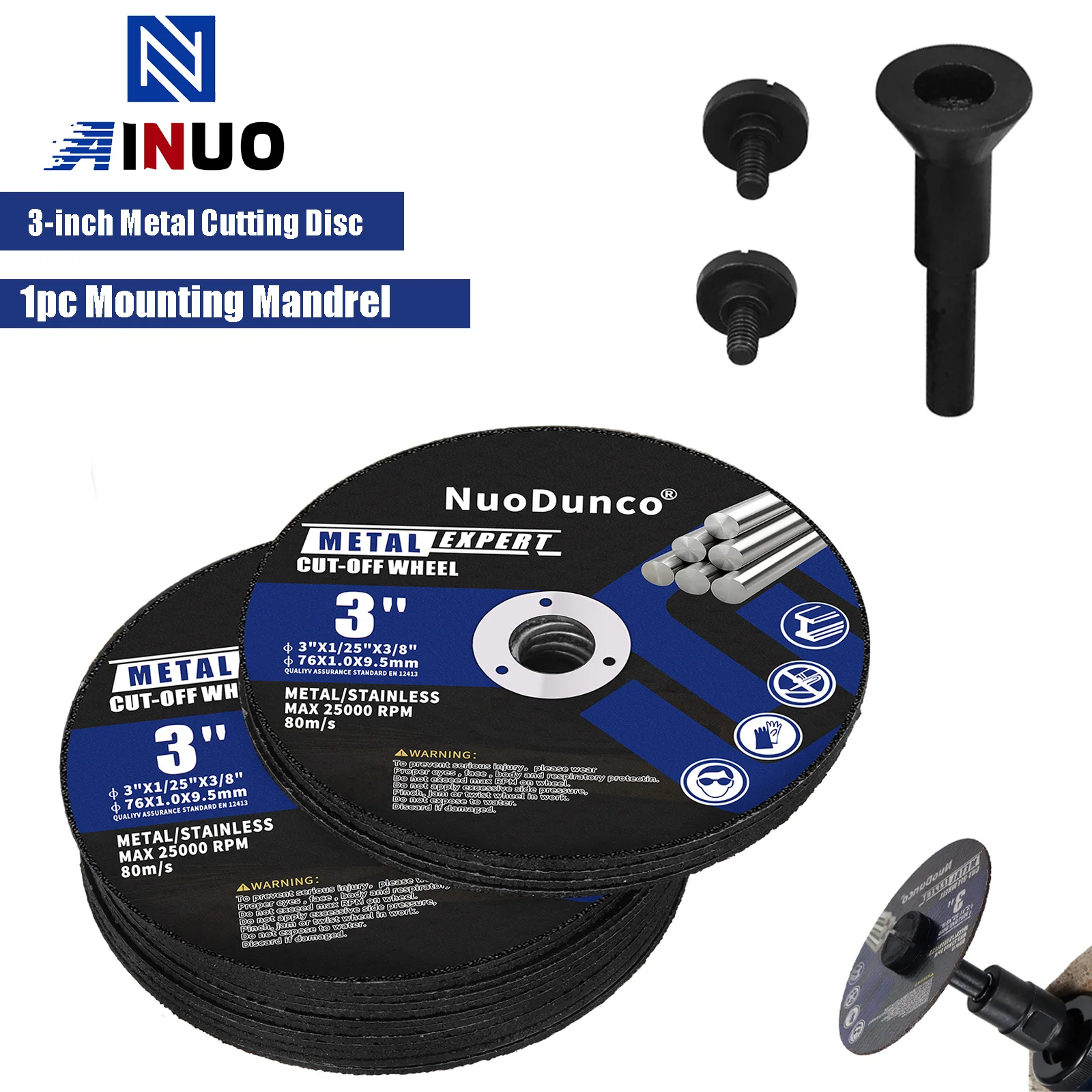 50/75mm Metal Cutting Disc Mini Saw Blade Cut-0ff Wheel With Mounting Mandrel for Angle Grinder Cutting Metal PVC Stainless 5pcs 1set 10mm mandrel with adapter 1280w brushless electric hammer cordless drill 19800mah 240 520nm adjustable power tool accessory