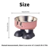 A smiling face high-legged pet bowl, fashionable stainless steel large-capacity dog ​​bowl for feeding and water, neck-protectin 3
