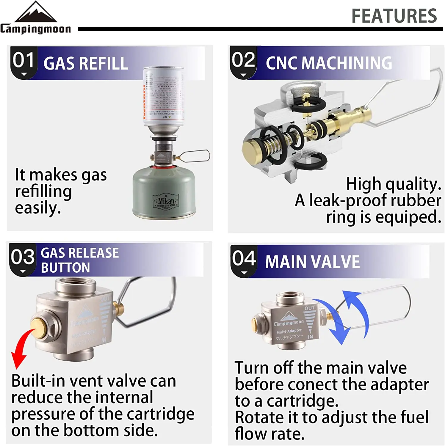 Eco-Friendly Gas Save Adapter for Portable Camping Stoves