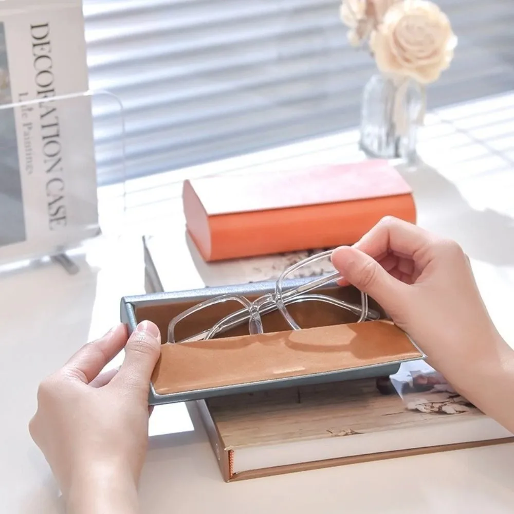 Fashion Double Layer Eyeglasses Case Large Capacity Sunglasses Box Waterproof PU Leather Eyeglasses Holder Glasses Case