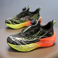 Chaussures de course pour enfants, baskets de Tennis antidérapantes à coussin d'entraînement scolaire, confortables et décontractées à rebond en maille pour enfants 3