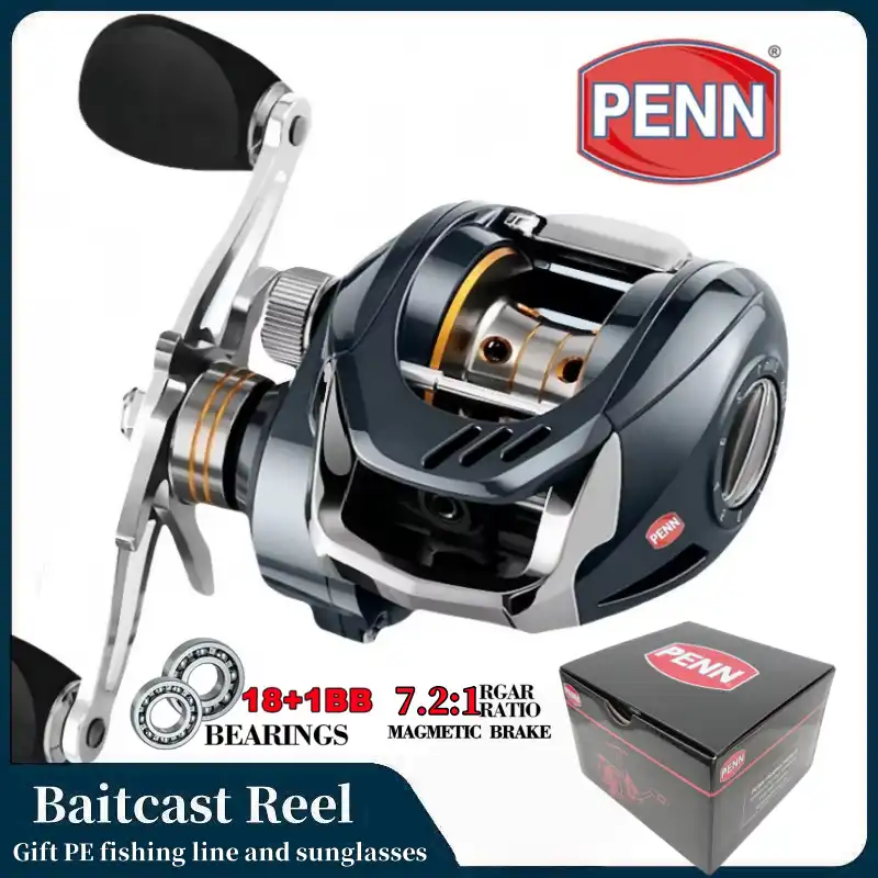 PENN Baitcast ReelBearing 18+1bb, Gear 7:2:1, Braking Force 15kg, Stainless Steel Bearing, Adjustable From 1 To 9 Gears - AliExpress 18 PENN Baitcast ReelBearing 18+1bb, Gear 7:2:1, Braking Force 15kg, Stainless Steel Bearing, Adjustable From 1 To 9 Gears - AliExpress 18