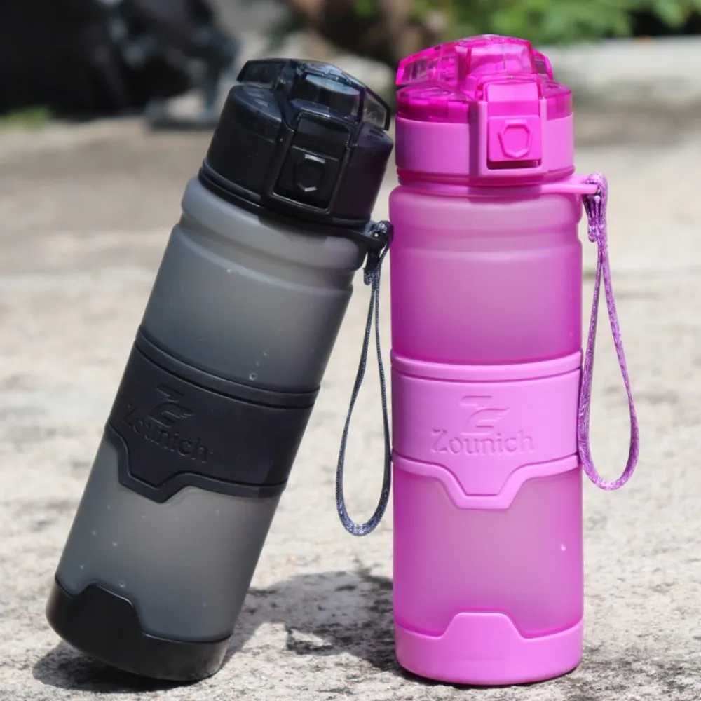 ZOUNICH Sport Water Bottles Portable Tritan Material Direct Leakproof Plastic Drink Bottle BPA Free 400/500/700/1000ML