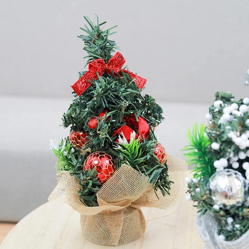 Mini Artificial Bonsai Christmas Tree Fake Xmas Plant Bouquet For Home