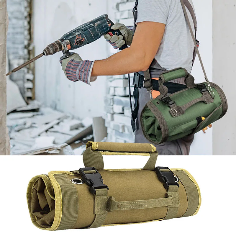 

Canvas Roll Type Electrical and Woodworking Hardware Tool Storage Portable Car Repair Kit Bag