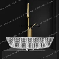 อ่างล้างหน้าห้องน้ำเคลือบเงาแบบลดราคา อ่างล้างหน้าทรงกระบอกคริสตัล อ่างล้างหน้าสีเงิน อ่างล้างหน้าแก้ว อ่างล้างหน้าห้องครัว 3