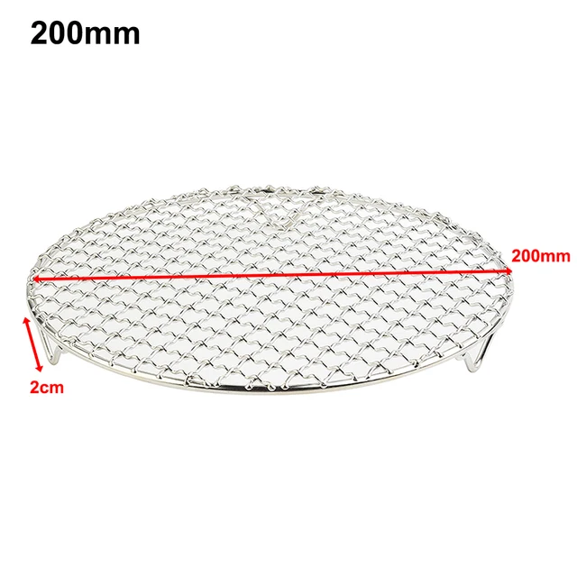 Round Barbecue BBQ Grill Net Meshes Racks Grid Round Grate Steam Net 304 Stainless Steel Wire Oven Grill Sheet 3